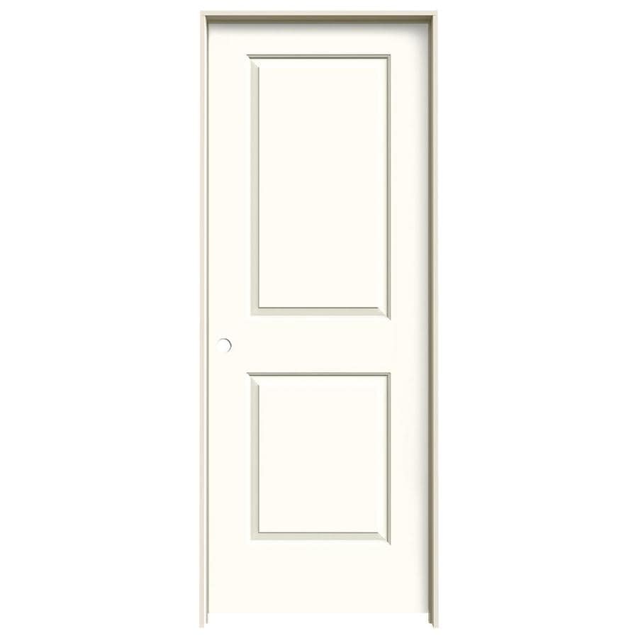 JELD-WEN Cambridge Moonglow 2-Panel Square Hollow Core Molded Composite Pre-Hung Door (Common: 30-in x 80-in; Actual: 31.5625-in x 81.6875-in)