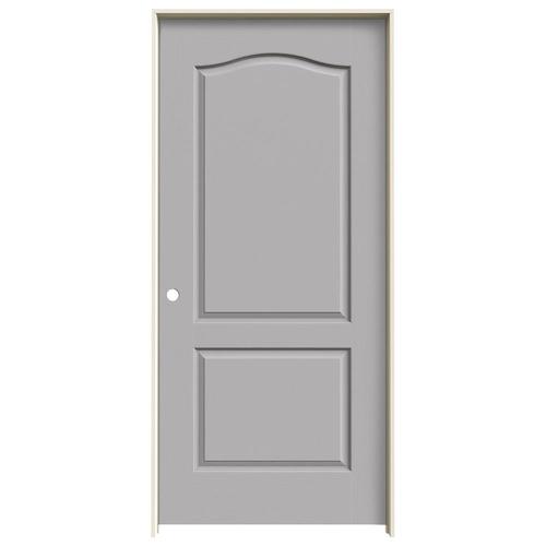 JELDWEN Camden 36in x 80in Driftwood 2Panel Arch Top Solid Core