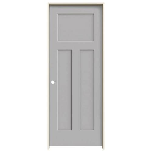 JELDWEN Craftsman 3 Panel Driftwood 3Panel Craftsman Solid Core