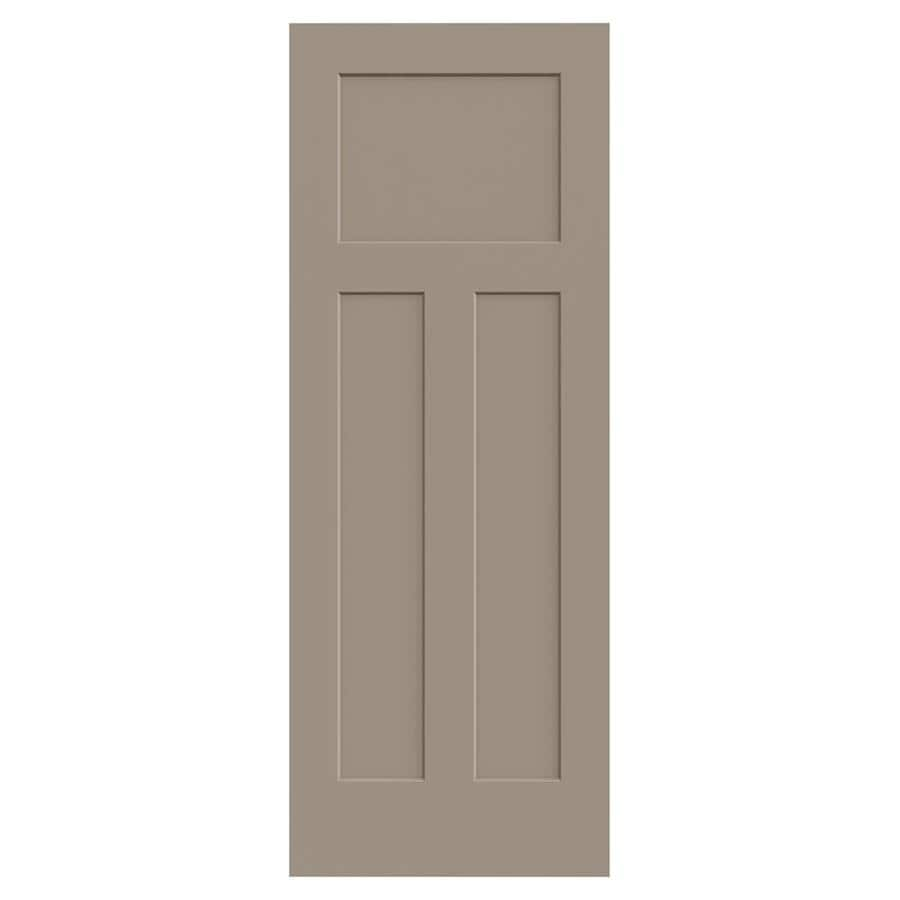 JELD-WEN Craftsman 3 Panel Sand Piper 3-Panel Craftsman Hollow Core Molded Composite Slab Door (Common: 28-in x 80-in; Actual: 28-in x 80-in)