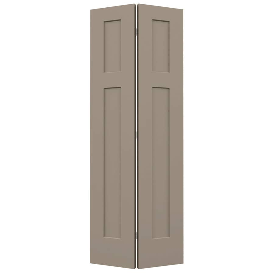 JELD-WEN Craftsman 3 Panel Sand Piper 3-Panel Craftsman Molded Composite Bifold Door Hardware Included (Common: 24-in x 80-in; Actual: 24-in x 79-in)