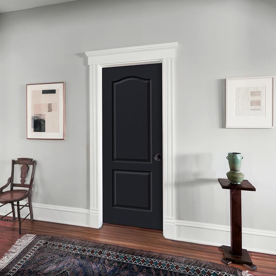 JELD-WEN Princeton Midnight 2-Panel Arch Top Solid Core Molded ...