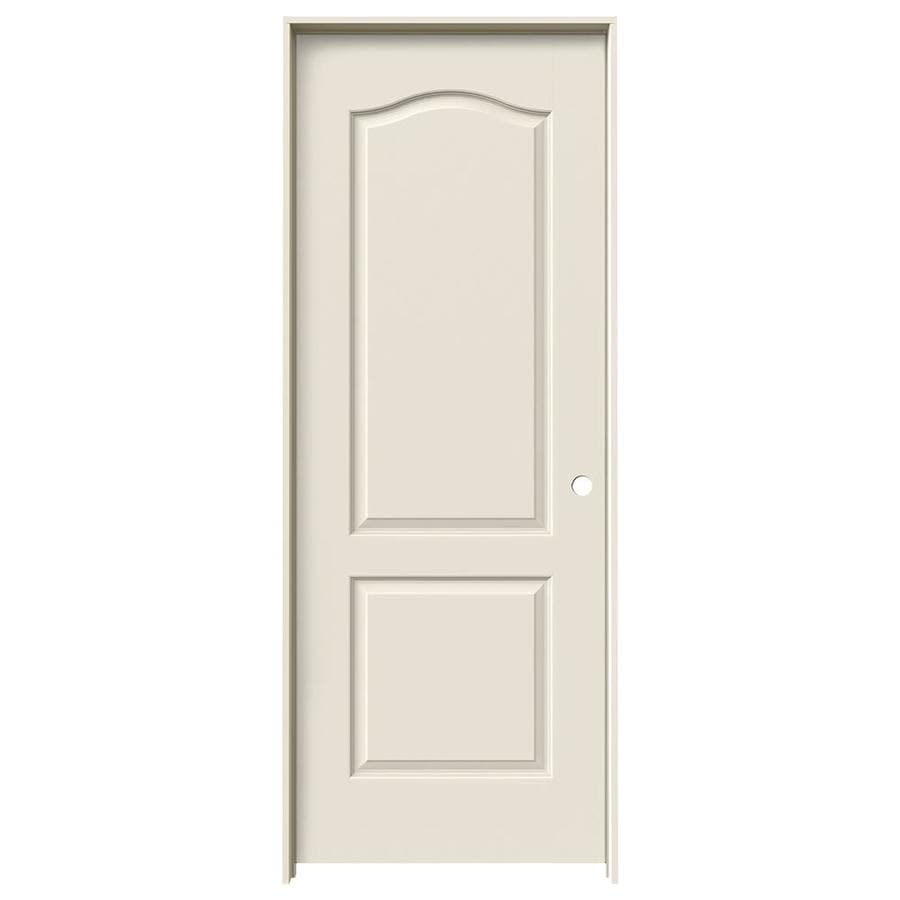 JELD-WEN Princeton Primed 2-Panel Arch Top Solid Core Molded Composite Pre-Hung Door (Common: 28-in x 80-in; Actual: 29.5625-in x 81.6875-in)