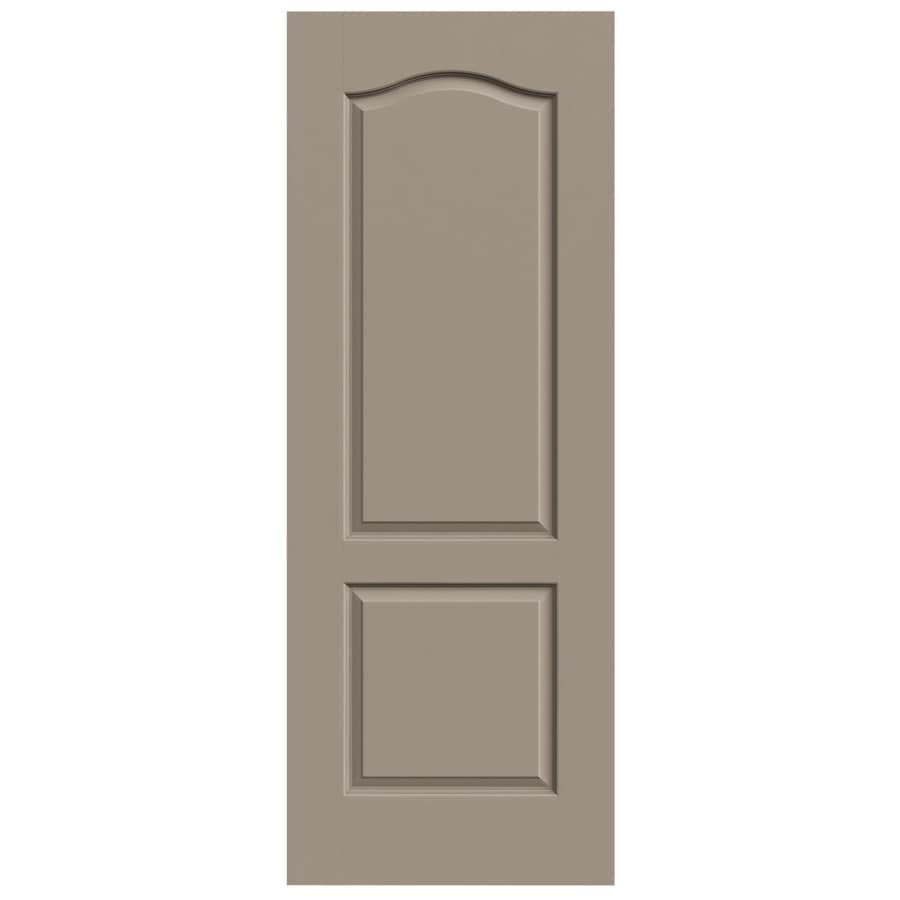 Unfinished Knotty Four Panel Arch Top V-Groove w U-Groove 36 x 80 x 1.375