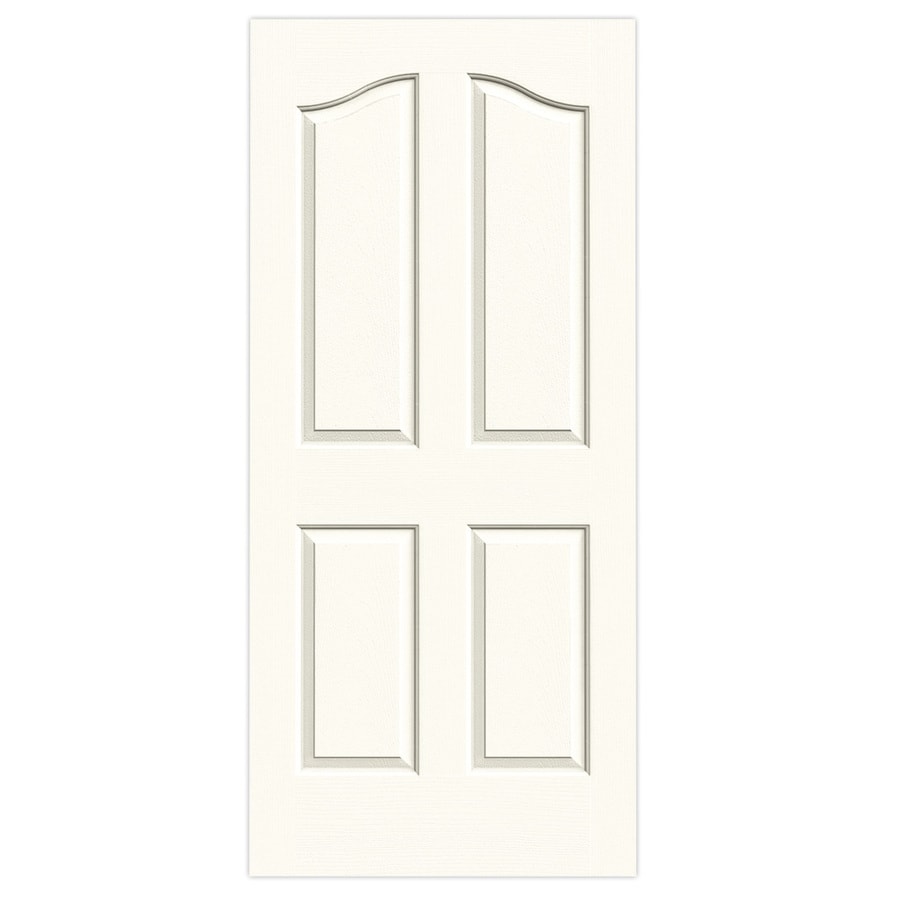 JELDWEN Provincial White 4 Panel Arch Top Hollow Core Molded Composite