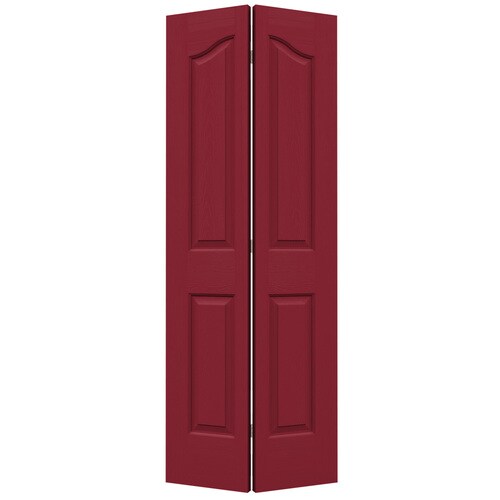 Jeld Wen Provincial Barn Red Hollow Core Molded Composite Bi Fold