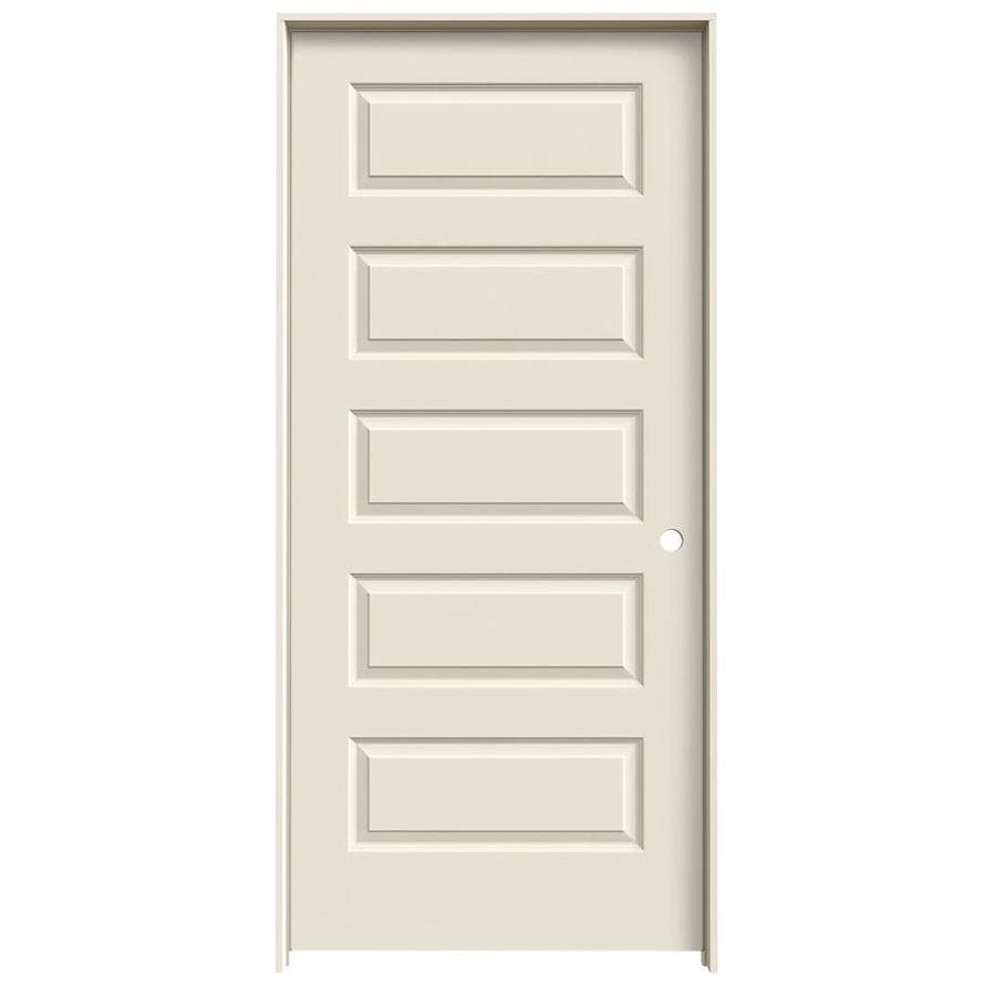 JELDWEN Rockport 36in x 80in Primed 5Panel Equal Solid Core Primed