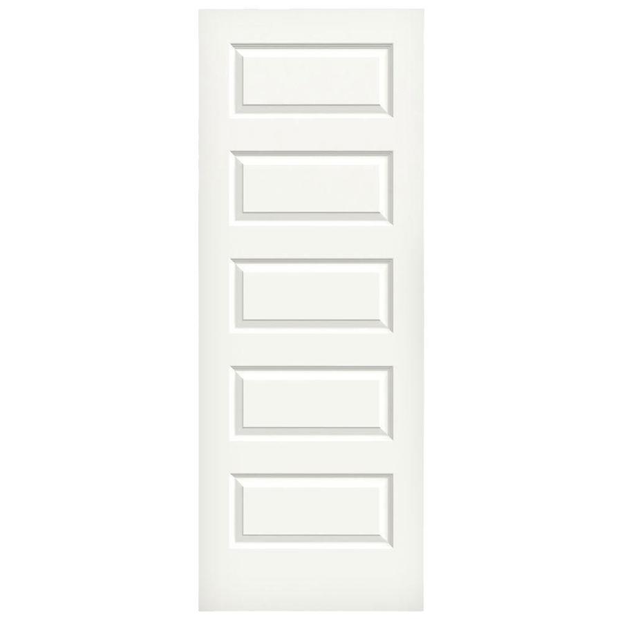 Jeld Wen Rockport White 5 Panel Equal Solid Core Molded Composite