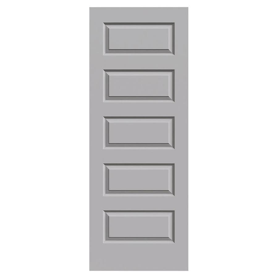 Rockport Driftwood 5 Panel Equal Solid Core Molded Composite Slab Door Common 32 In X 80 In Actual 32 In X 80 In