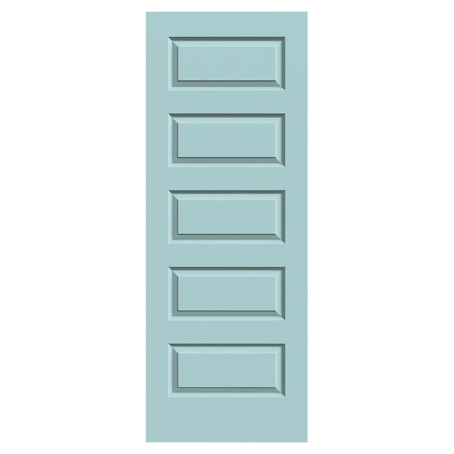 Jeld Wen Rockport Sea Mist 5 Panel Equal Solid Core Molded