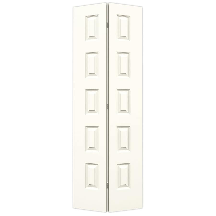 Jeld Wen Rockport White 5 Panel Equal Molded Composite Bifold Door