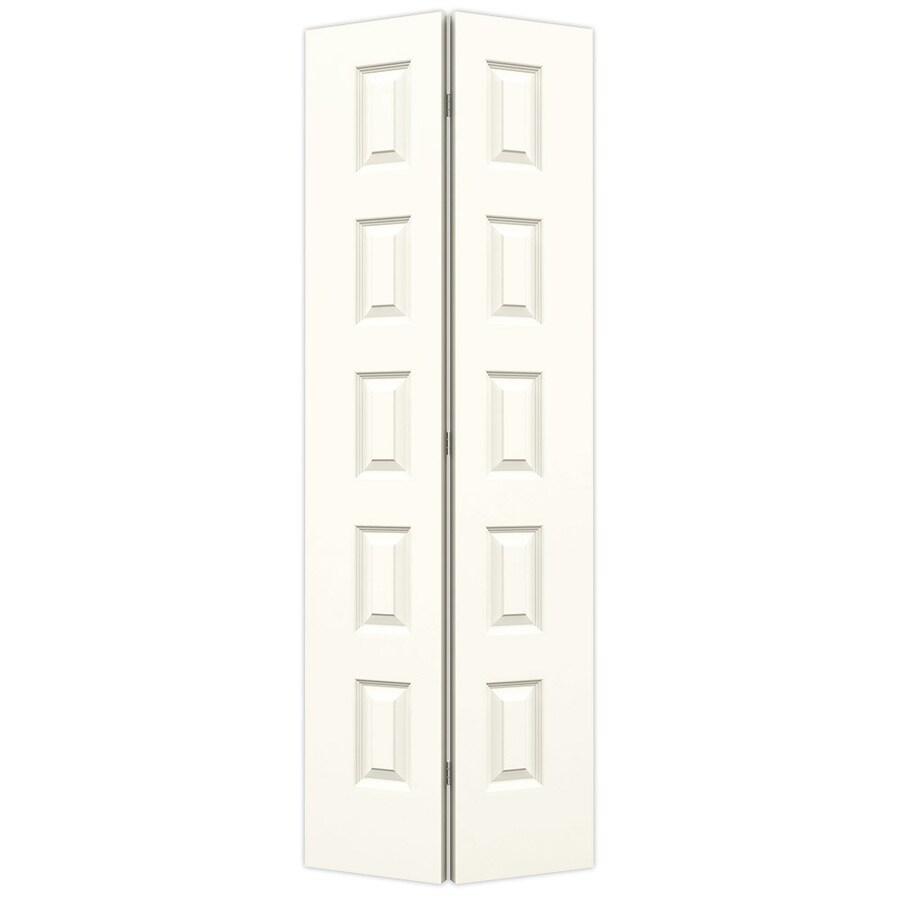 Jeld Wen Rockport White 5 Panel Equal Molded Composite Bifold Door