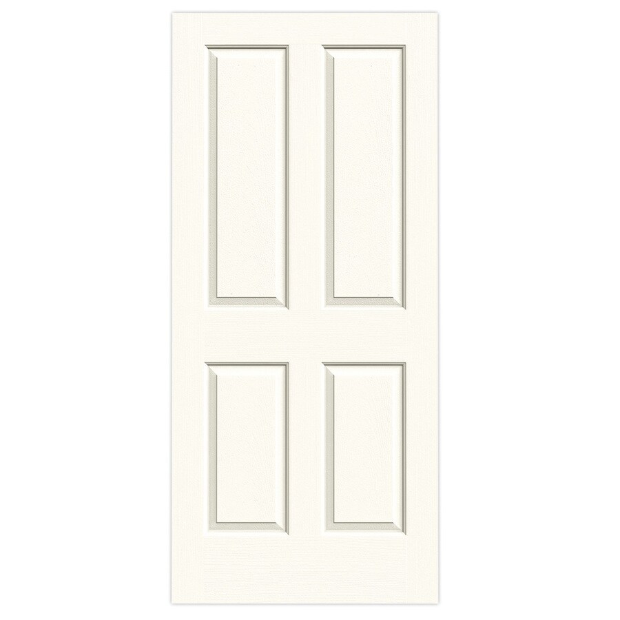 Jeld Wen Stanford White 4 Panel Square Solid Core Molded Composite