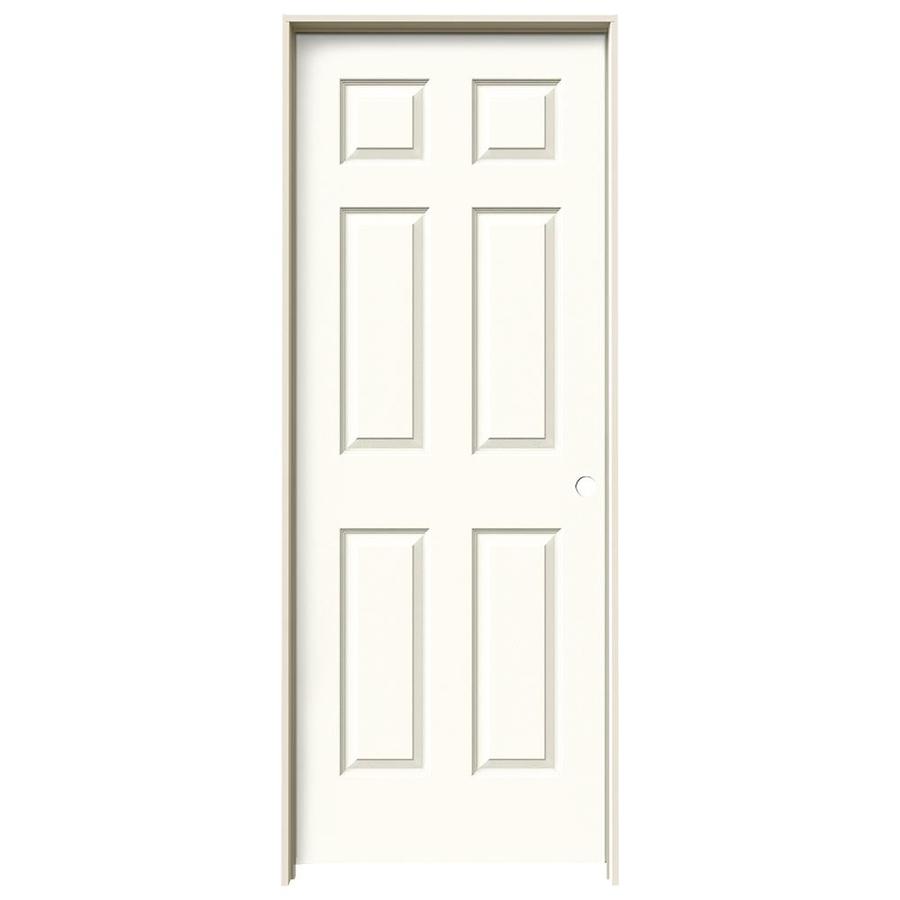 Jeld Wen Colonist White 6 Panel Hollow Core Mirrored Glass Molded