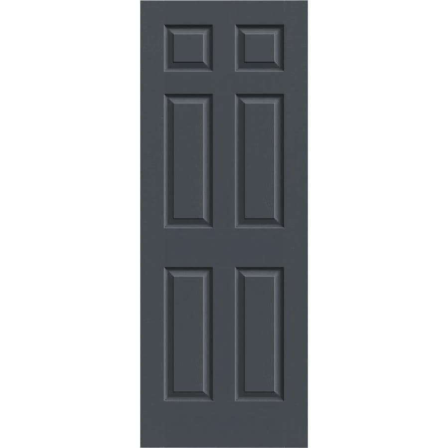 Jeld Wen Colonist Slate 6 Panel Hollow Core Mirrored Glass Molded