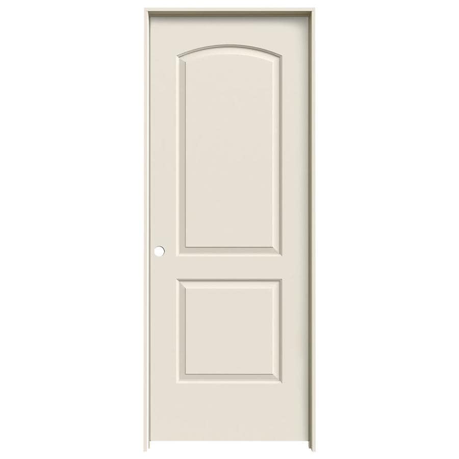 Continental Primed 2 Panel Round Top Solid Core Molded Composite Pre Hung Door Common 32 In X 80 In Actual 33 5625 In X 81 6875 In