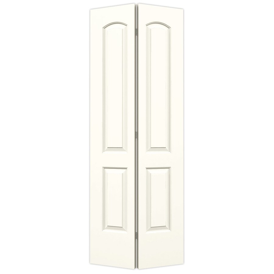 JELD-WEN Continental Moonglow 2-Panel Round Top Molded Composite Bifold Door Hardware Included (Common: 32-in x 80-in; Actual: 32-in x 79-in)