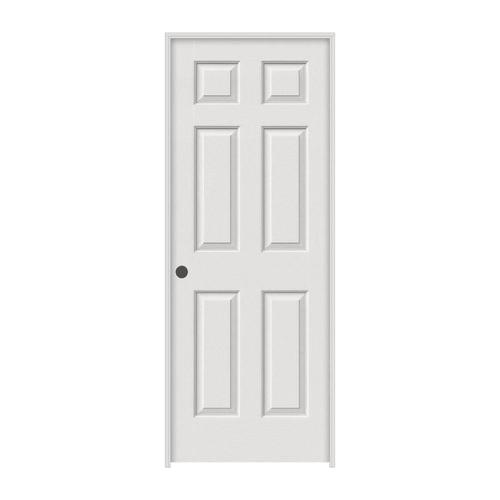 Colonist Primed 6 Panel Hollow Core Molded Composite Pre Hung Door Common 24 In X 80 In Actual 25 5625 In X 81 6875 In