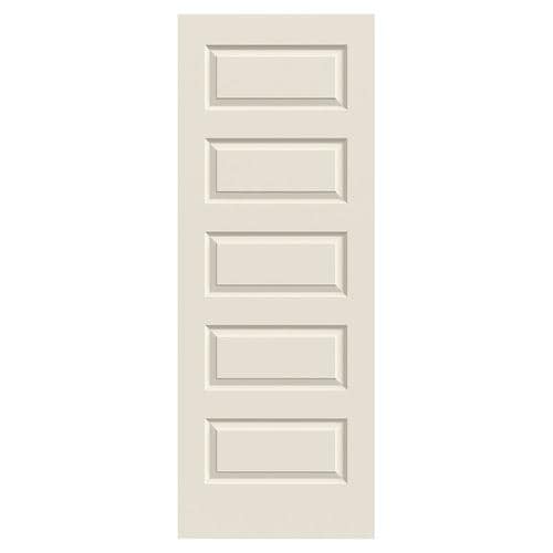 JELDWEN Rockport 28in x 80in Primed 5Panel Square Hollow Core Primed Molded Composite Slab