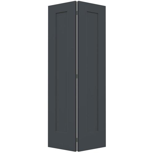 JELDWEN Madison Slate 1Panel Square Molded Composite Bifold Door