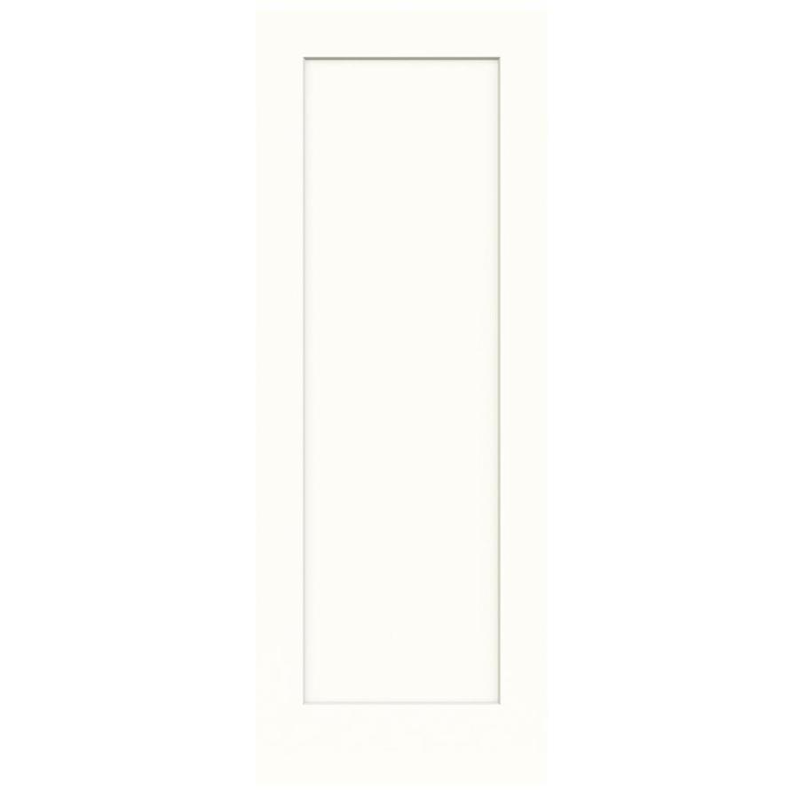 JELD-WEN Madison 30-in x 80-in Snow Storm 1-Panel Square Solid Core ...