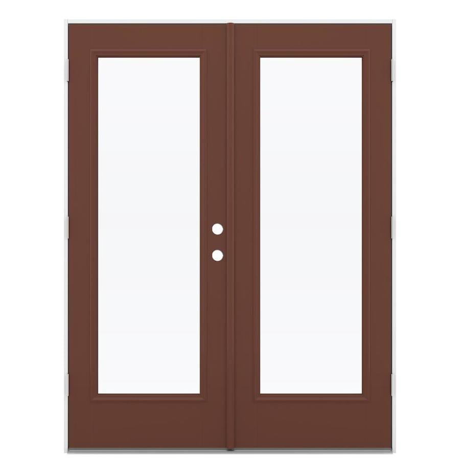 Jeld Wen French Tempered Clear Glass Fox Tail Fiberglass Right