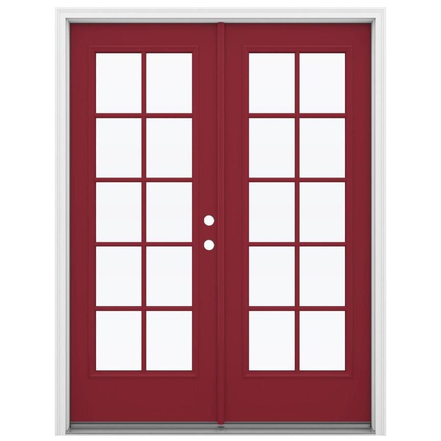 Red Prehung double door Patio Doors at Lowes.com