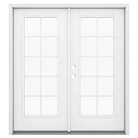 Off White French Patio Doors At Lowes Jeld Wen Grilles Between The Gl Fibergl French Patio Door