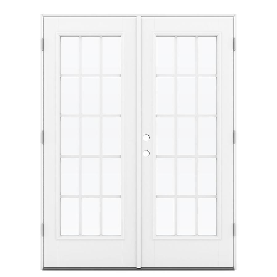 JELD-WEN 60-in x 80-in Grilles Between The Glass Arctic White ...