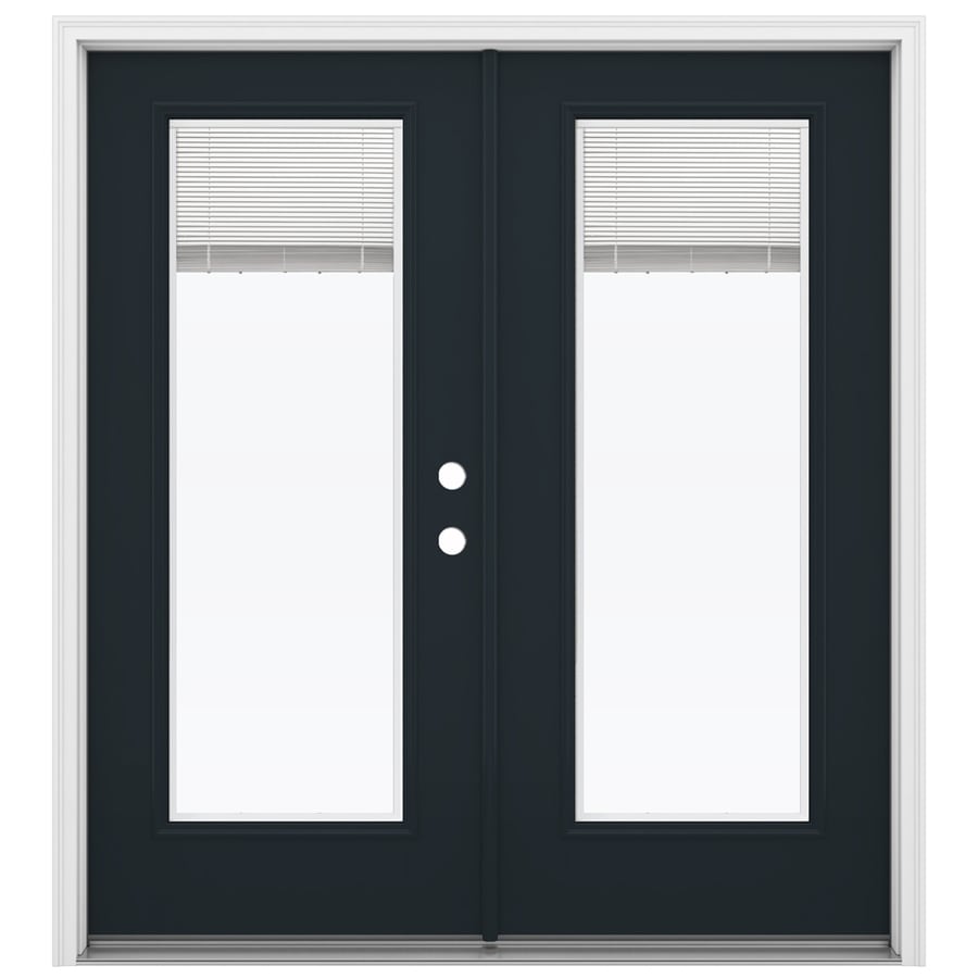 JELD-WEN Tempered Blinds Between the Glass Eclipse Fiberglass Left-Hand Inswing French Patio Door (Common: 72-in x 80-in; Actual: 71.5-in x 79.5625-in)