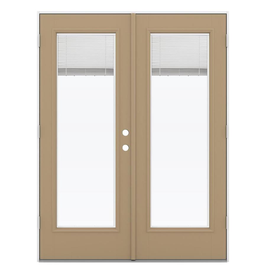 Jeld Wen Blinds Between The Glass Warm Wheat Fiberglass - Fiberglass French Patio Doors Outswing Jeld Wen Blinds Between The Glass Warm Wheat Fiberglass - Fiberglass French Patio Doors Outswing