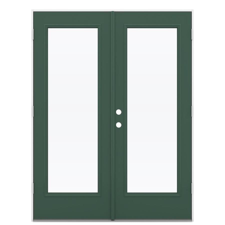 Jeld Wen French Clear Glass Evergreen Steel Left Hand Outswing