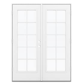 Off White French Patio Doors At Lowes Jeld Wen Simulated Divided Light Steel French Patio Door