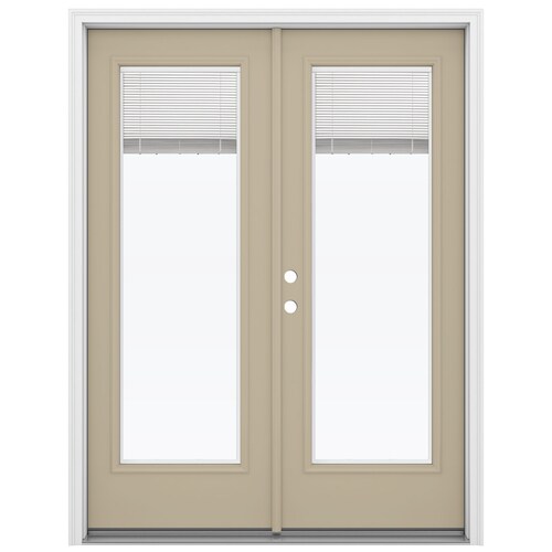 JELDWEN 60in x 80in Blinds Between The Glass Sandy Shore Steel Right