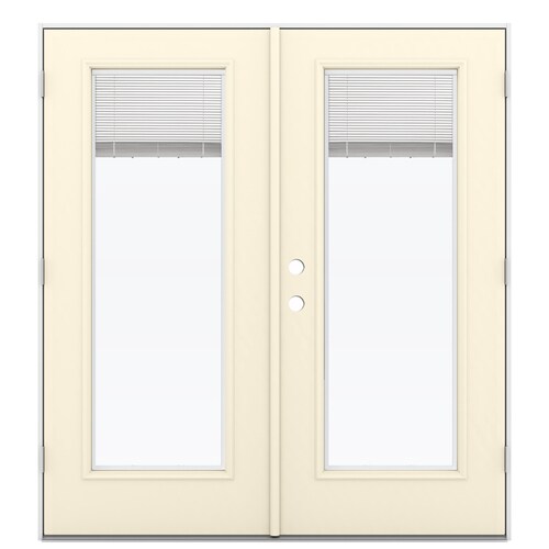 JELDWEN Blinds Between The Glass Bisque Steel LeftHand Outswing