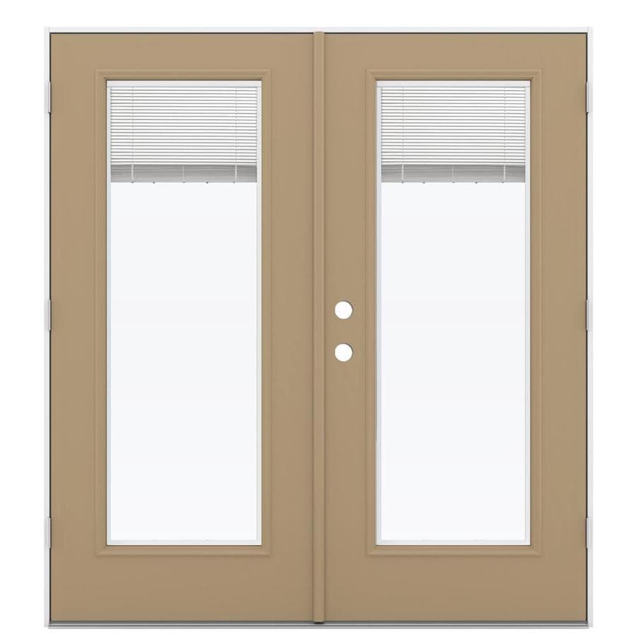 JELDWEN Blinds Between The Glass Steel LeftHand Outswing Double Door