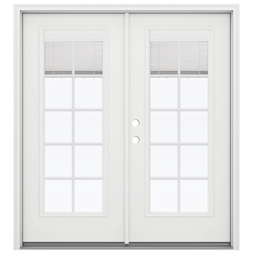 JELD-WEN 72-in x 80-in Blinds and Grilles Between The Glass Arctic