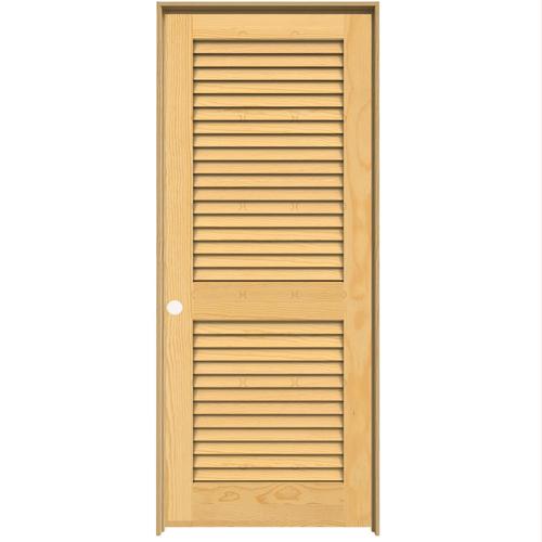 JELDWEN Double Louver 24in x 80in Unfinished Louver Unfinished Pine