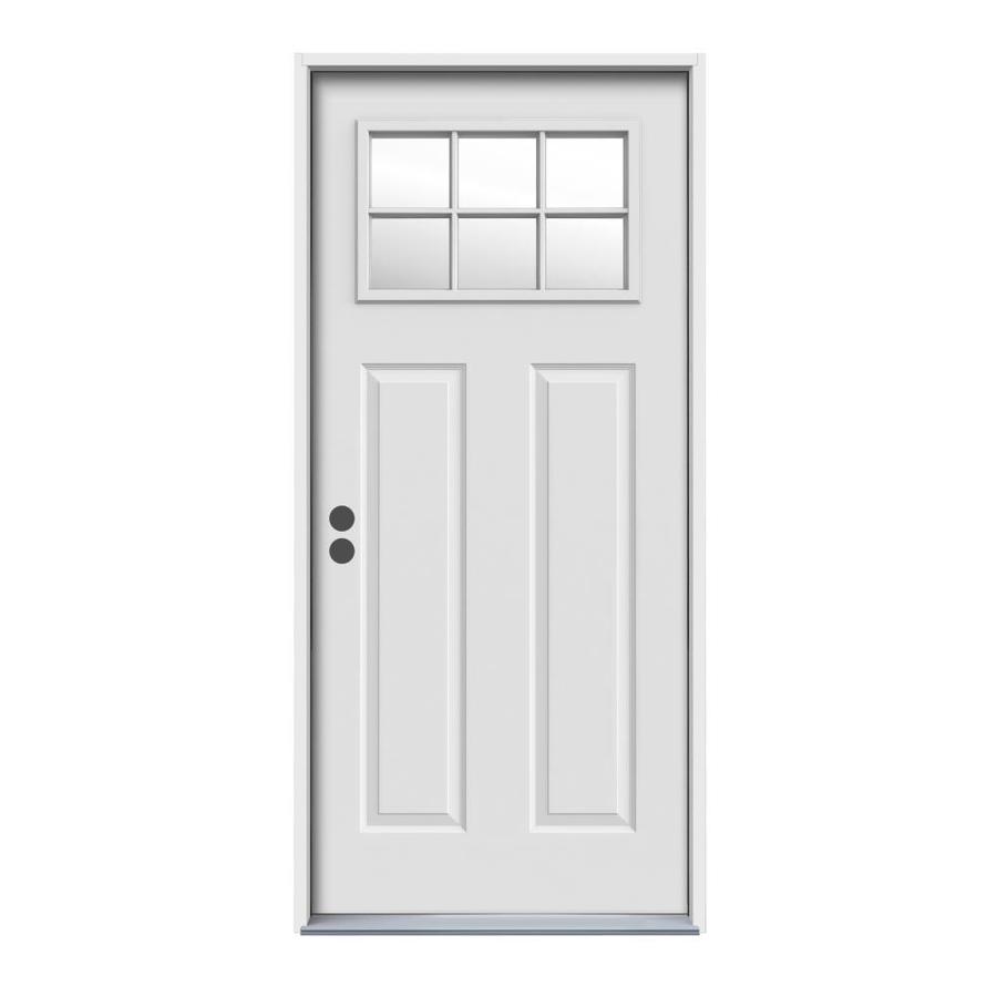 Jeld Wen Craftsman Simulated Divided Light Right Hand Inswing