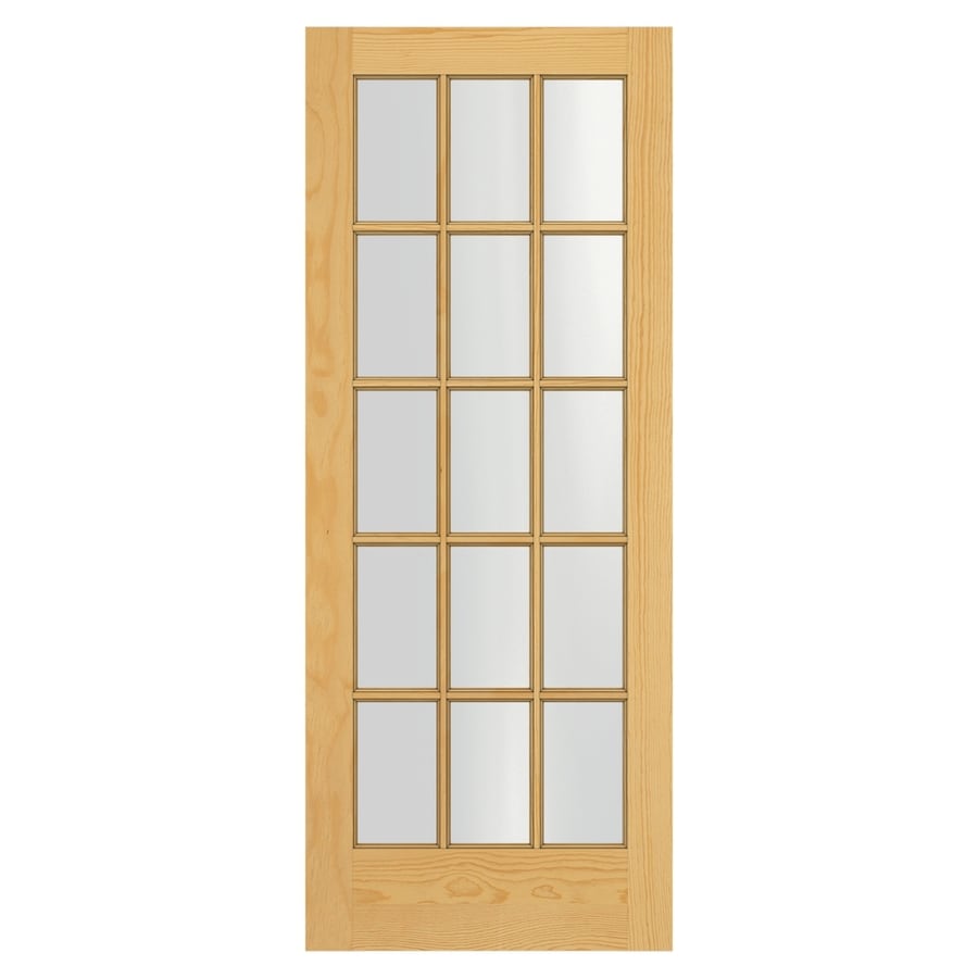 Jeld Wen 15 Lite Wood Unfinished Solid Core Clear Glass Wood