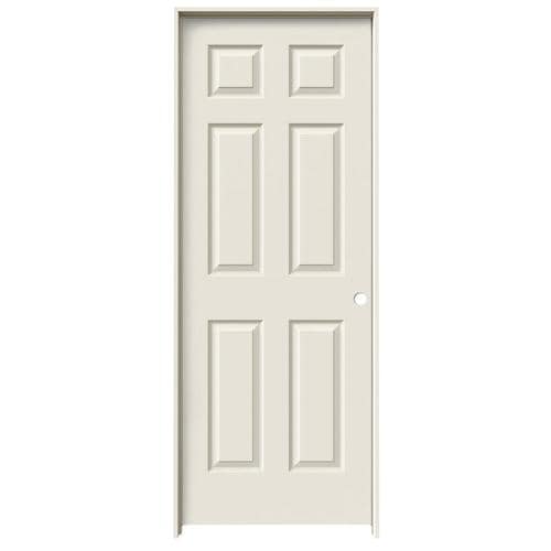 JELD-WEN Colonist 24-in X 80-in Primed 6-Panel Solid Core Primed Molded ...