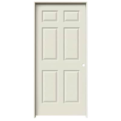 Jeld Wen Colonist Primed 6 Panel Solid Core Molded Composite