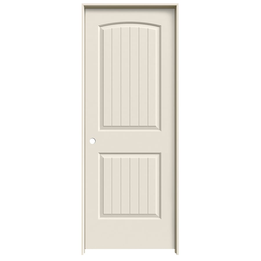 Jeld Wen Santa Fe Primed 2 Panel Round Top Plank Hollow Core