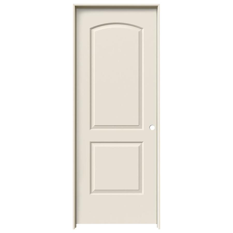 JELD-WEN Continental Primed 2-Panel Round Top Hollow Core Molded Composite Pre-Hung Door (Common: 30-in x 80-in; Actual: 31.5625-in x 81.6875-in)