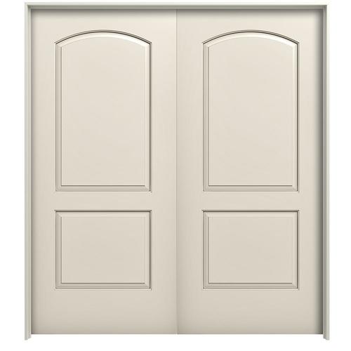 JELD-WEN Continental Primed 2-Panel Round Top Hollow Core Molded ...