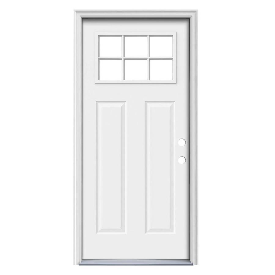 Jeld Wen Craftsman Simulated Divided Light Left Hand Inswing