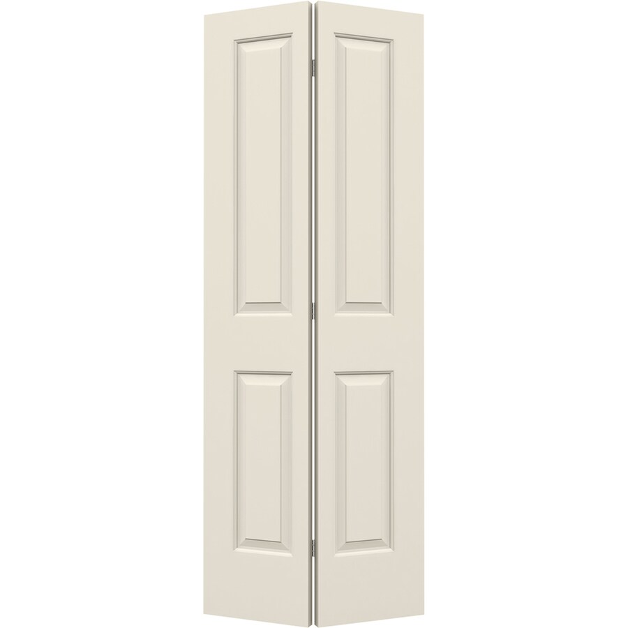 JELD-WEN Cambridge Primed 2-Panel Square Molded Composite Bifold Door ...