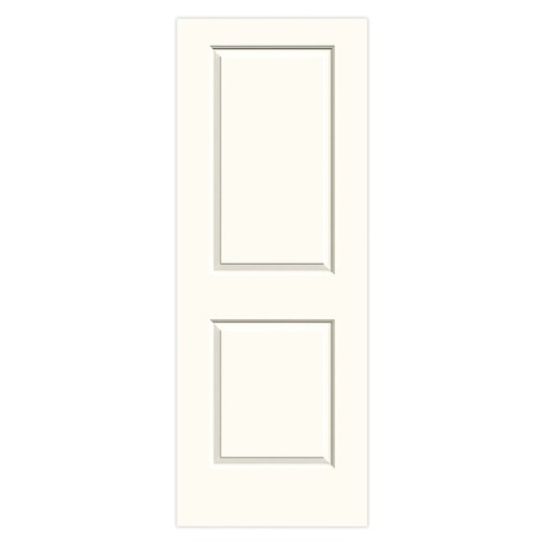 JELD-WEN Cambridge 30-in x 80-in White 2-Panel Square Hollow Core ...