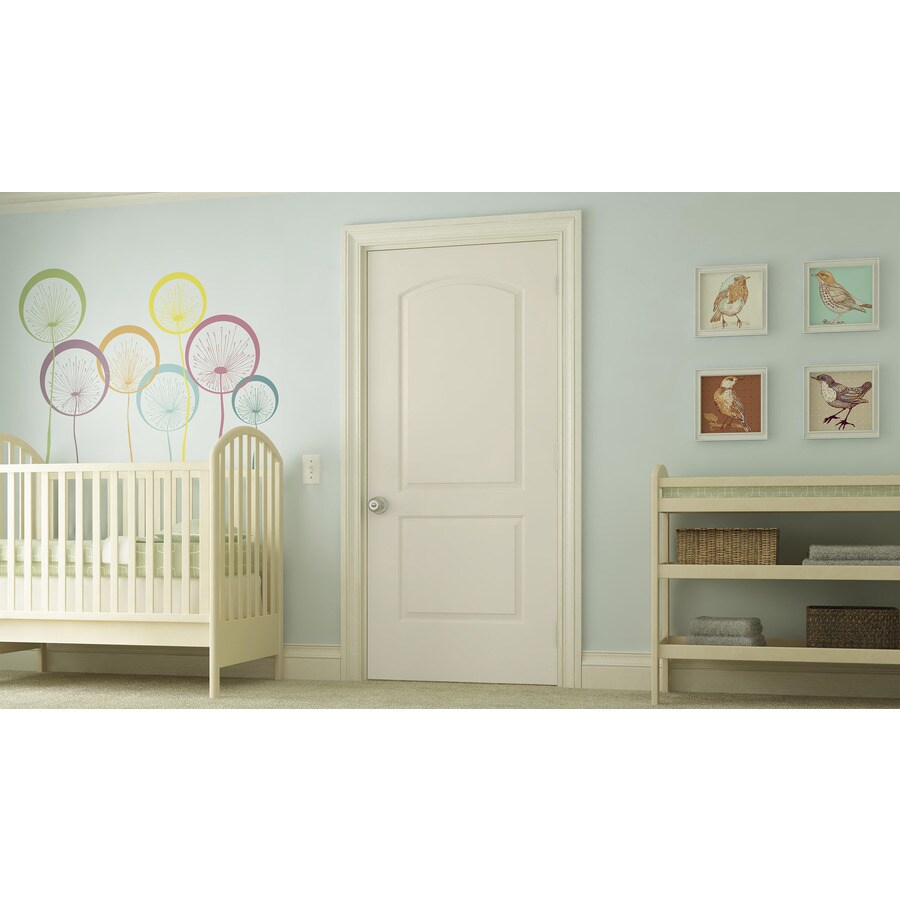 Jeld Wen Continental White 2 Panel Round Top Solid Core Molded