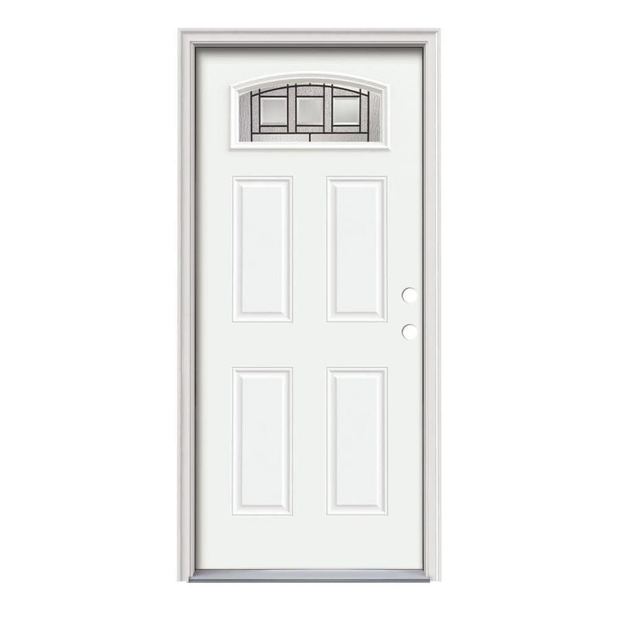 JELDWEN Craftsman 36in x 80in Steel 1/4 Lite LeftHand Inswing
